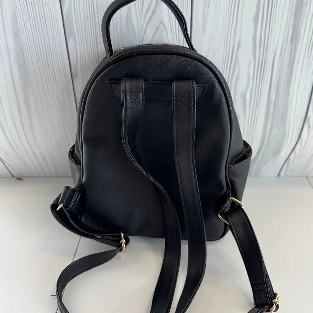 Juicy Couture Black Rhinestone Dazzle Backpack Bling Sparkle - Picture 5 of 8